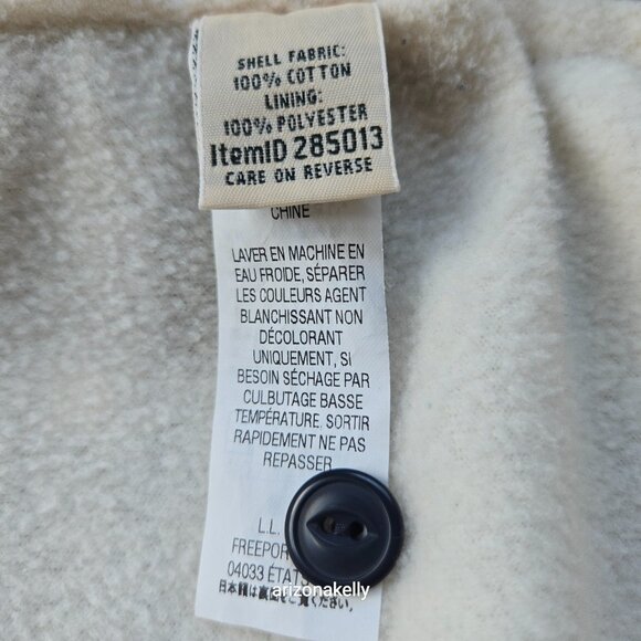 L.L. Bean Fleece Lined Cotton Plaid Shirt RUNS BIG XXS Blue - Picture 2 of 10